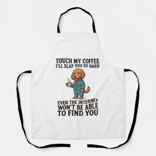 Delantal Diseño de camiseta de grabado vintage de perro de