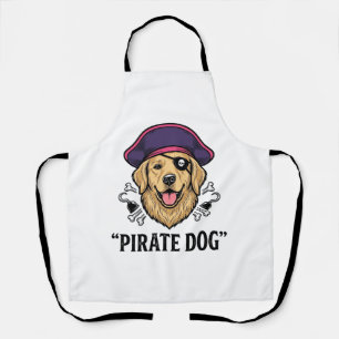 Delantal Diseño de camiseta de grabado vintage de perro pir