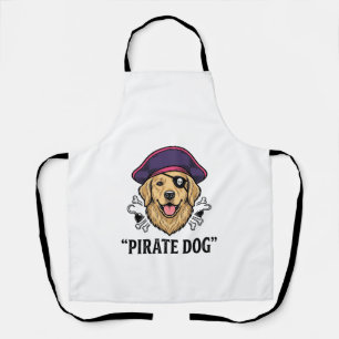 Delantal Diseño de camiseta de grabado vintage de perro pir