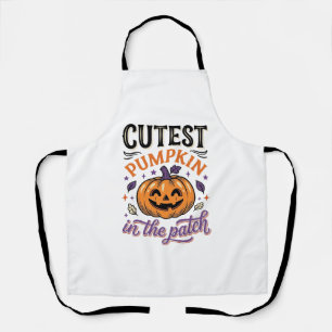 Delantal Diseño de camiseta de Halloween de la calabaza más
