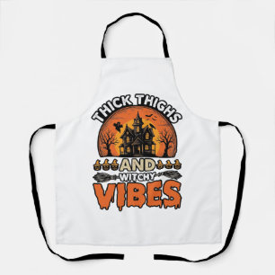Delantal Diseño de camiseta de Halloween Vibraciones Brujas
