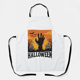 Delantal Diseño de camiseta de mano de zombie de cementerio