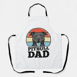 Delantal Diseño de camiseta de Papá Pitbull amante de los p