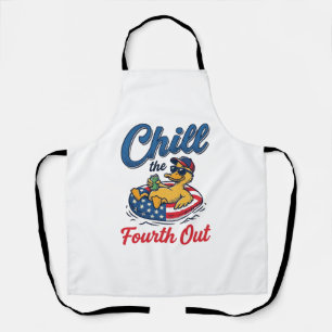 Delantal Diseño de camiseta de pato patriótico relájate en 