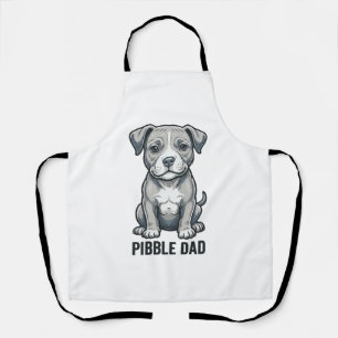 Delantal Diseño de camiseta de perro con grabado vintage Pi