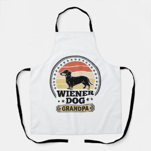 Delantal Diseño de camiseta de perro vienés abuelo dachshun