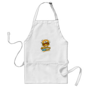 Delantal Diseño de camiseta de personaje de hamburguesa Kaw