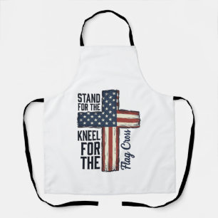 Delantal Diseño de camiseta de pie para la bandera arrodíll