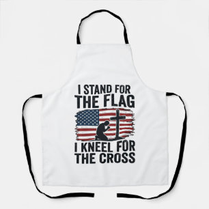 Delantal Diseño de camiseta de pie para la bandera arrodíll