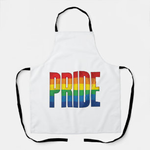 Delantal Diseño de camiseta de tipografía Vintage Rainbow P