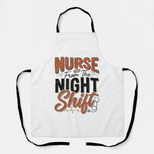 Delantal Diseño de camiseta de turno de noche de enfermera 