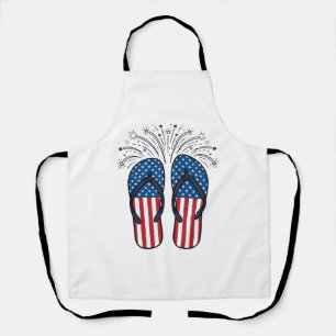 Delantal Diseño de camiseta de verano de fuegos artificiale