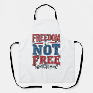 Delantal Diseño de camiseta de veterano patriota La liberta