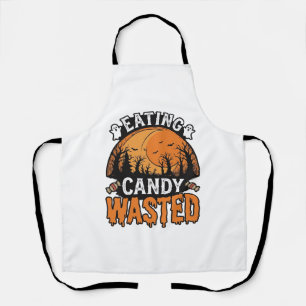 Delantal Diseño de camiseta espeluznante vintage de dulces