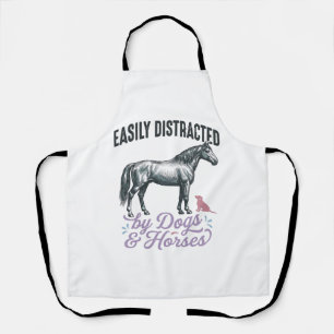 Delantal Diseño de camiseta fácilmente distraído por perros