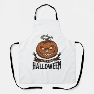 Delantal Diseño de camiseta gótica de calabaza de Halloween