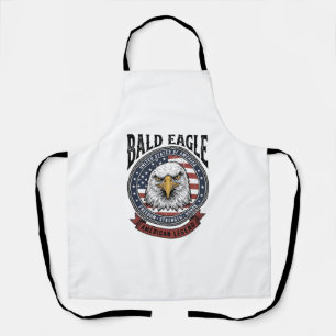 Delantal Diseño de camiseta patriótica de águila calva vint