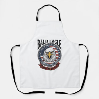 Delantal Diseño de camiseta patriótica de águila calva vint