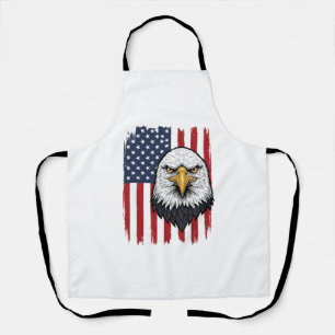 Delantal Diseño de camiseta patriótica de bandera americana
