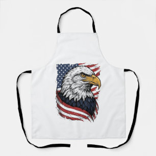 Delantal Diseño de camiseta patriótica de bandera americana