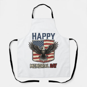 Delantal Diseño de camiseta patriótica del Día de los Caído