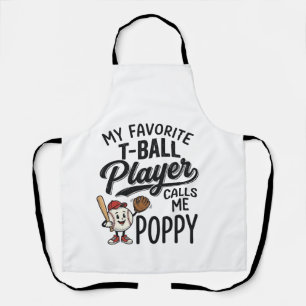 Delantal Diseño de camiseta Poppy Me llama jugador favorito