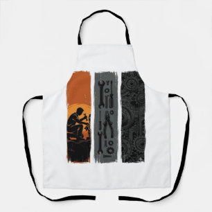 Delantal Diseño de camiseta tríptico de herramientas de mec