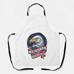 Delantal Diseño de camiseta vectorial con cinta patriótica