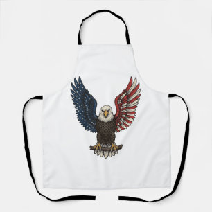 Delantal Diseño de camiseta vectorial de águila patriótica 