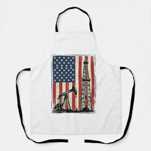 Delantal Diseño de camiseta vectorial de bandera estadounid