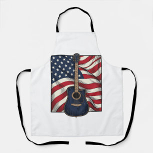 Delantal Diseño de camiseta vectorial de bandera patriótica