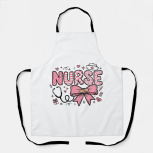Delantal Diseño de camiseta vectorial de enfermera linda co