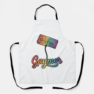 Delantal Diseño de camiseta vectorial de Gaymer Rainbow Gam