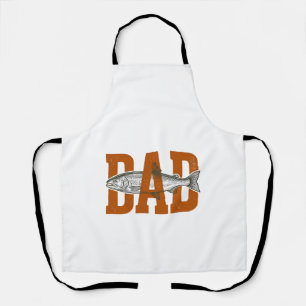 Delantal Diseño de camiseta vectorial de pesca para papá vi