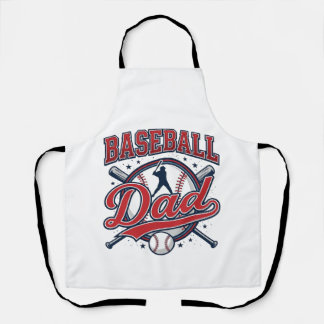 Delantal Diseño de camiseta Vintage Baseball Dad_1