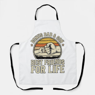 Delantal Diseño de camiseta vintage de Bonus Papá e Hijo Me