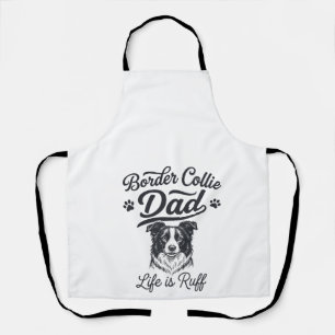 Delantal Diseño de camiseta vintage de Border Collie Dad Li