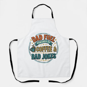 Delantal Diseño de camiseta vintage de café y chistes malos