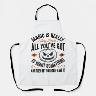Delantal Diseño de camiseta vintage de calabaza mágica de H