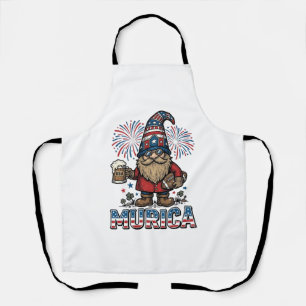 Delantal Diseño de camiseta vintage de cerveza con gnomo pa