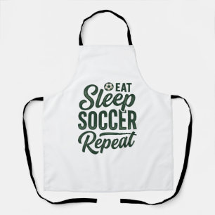 Delantal Diseño de camiseta vintage de Come Duerme Fútbol R
