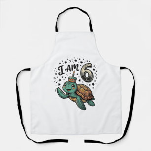 Delantal Diseño de camiseta vintage de cumpleaños 6 de tort
