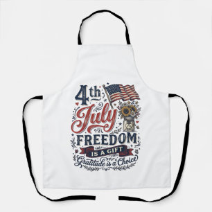 Delantal Diseño de camiseta vintage de gratitud por la libe