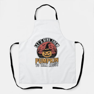 Delantal Diseño de camiseta vintage de Halloween de calabaz