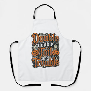 Delantal Diseño de camiseta vintage de Halloween Double Toi