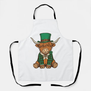 Delantal Diseño de camiseta vintage de trébol irlandés de v