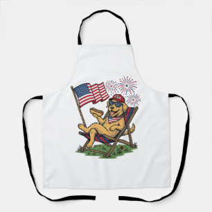 Delantal Diseño de camiseta vintage patriótico gatos USA (2