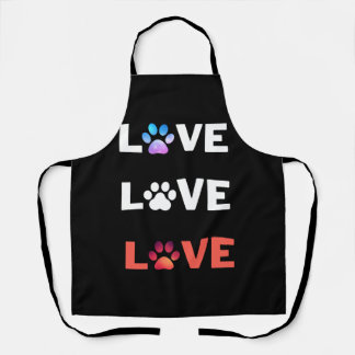 Delantal diseño de camisetas de amor de amor