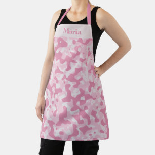 Delantal Diseño de camuflaje rosa suave
