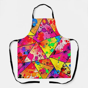 Delantal Diseño de Caos Abstracto Vibrante Revelado
